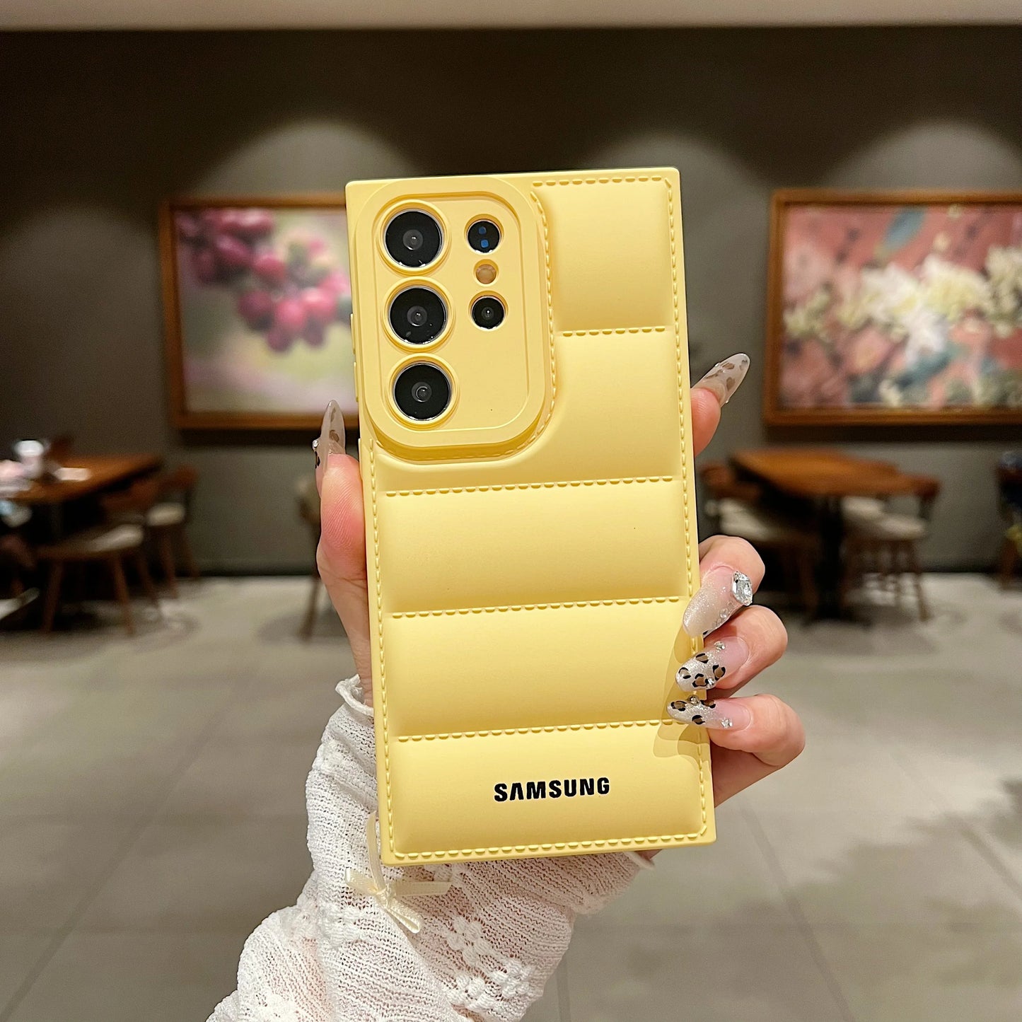 Wave Puffer Down Jacket Phone Case