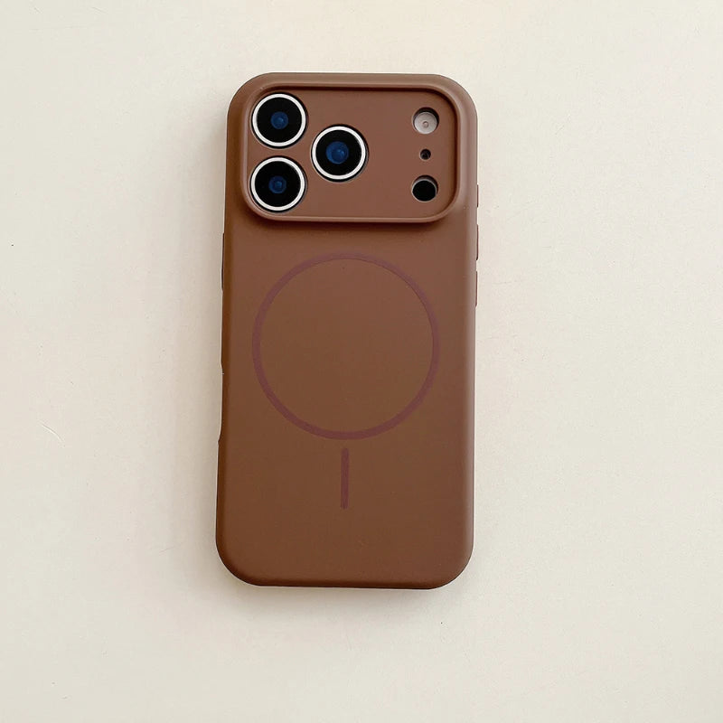 Magsafe Solid Color Silicone For iPhone 17 Pro Max/17/17 Pro Air Bumper Back Cover