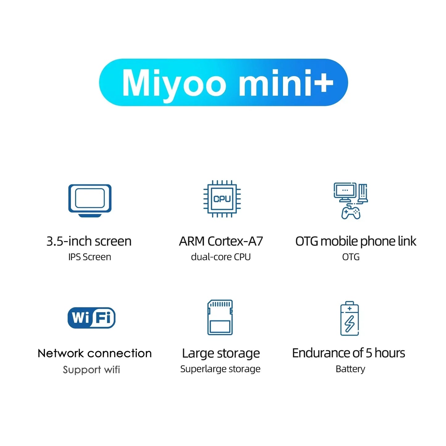 MIYOO Mini Plus Portable Retro Handheld Game Console V2 Mini+ IPS Screen Classic Video Games