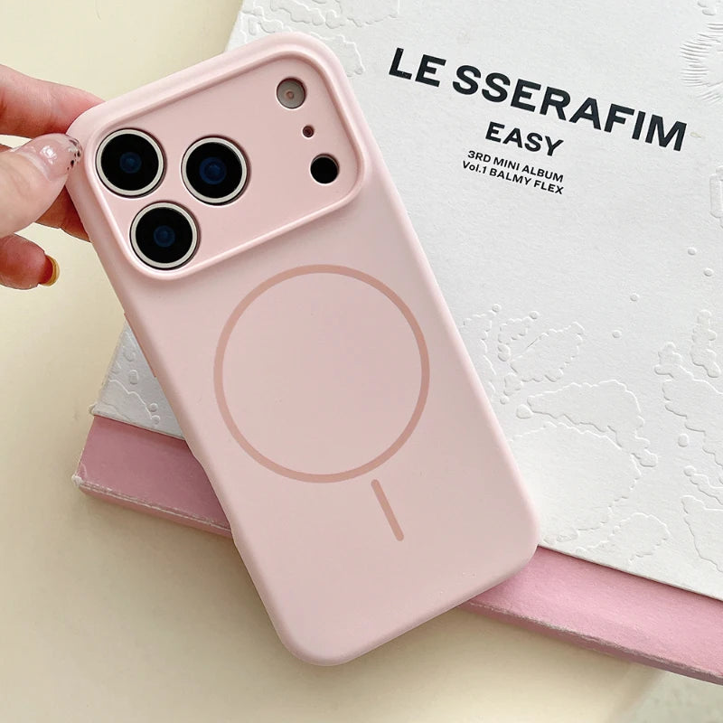 Magsafe Solid Color Silicone For iPhone 17 Pro Max/17/17 Pro Air Bumper Back Cover