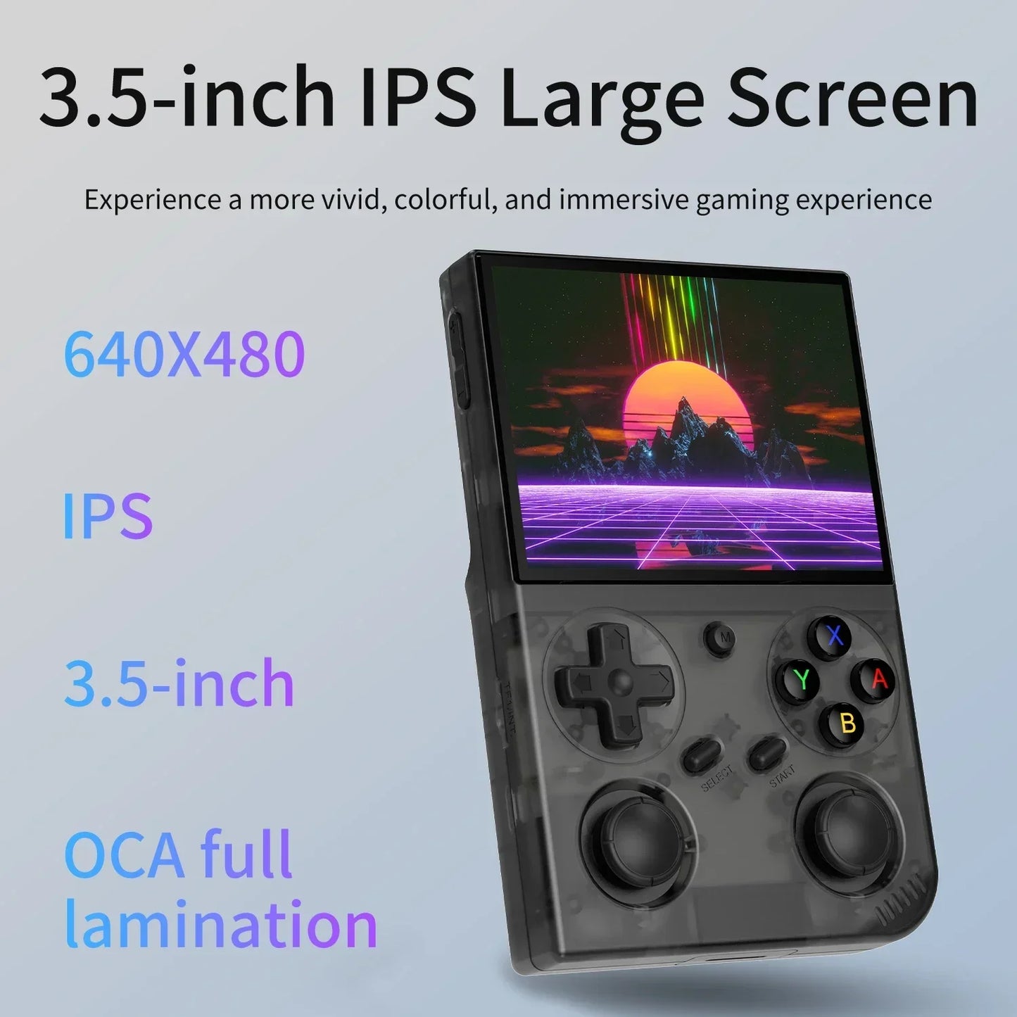 AMPOWN G350 Handheld Game Players Portable Game Console 3.5 Inch IPS Retro Video Game Consolas 3200mAh