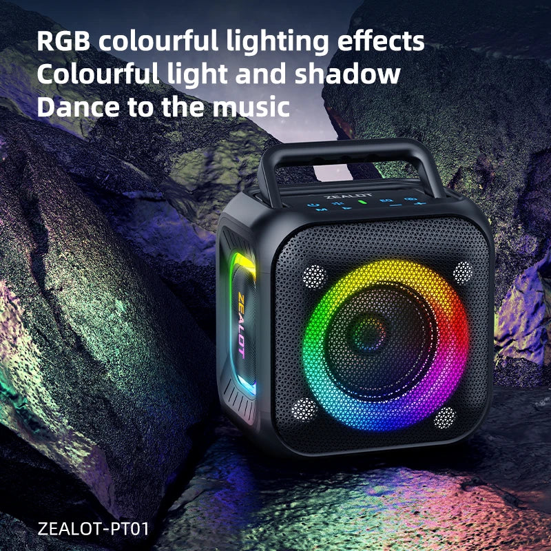 Portable Bluetooth Speaker,IPX6 Waterproof 360°10hrs Playtime