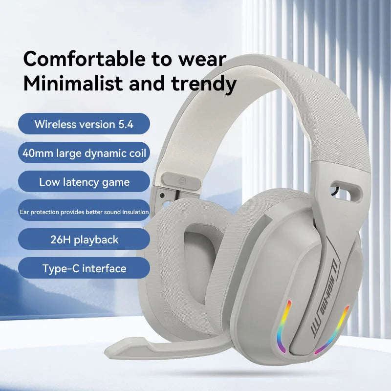 B500 Over Ear Headset Bluetooth5.4 Wireless Stereo Gaming