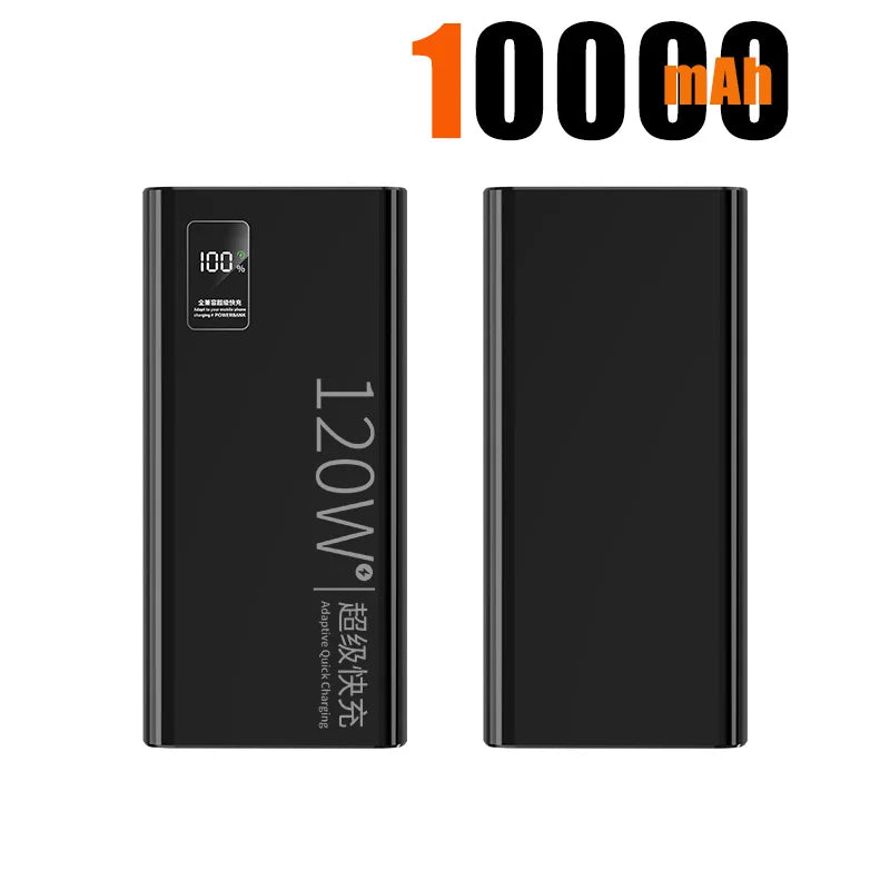 60000mAh High Capacity Power Bank 120W Fast Charging Powerbank Portable Battery
