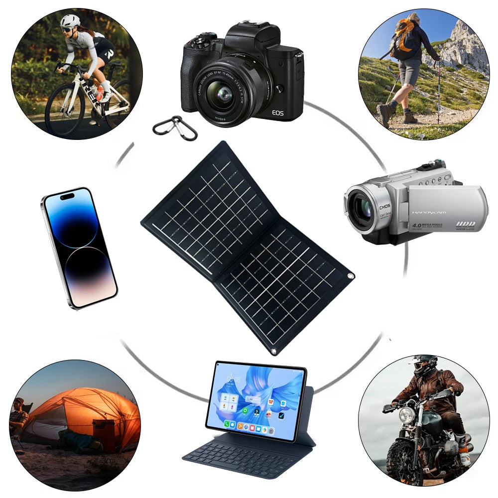 Practical Solar Panel Foldable Power Bank SOECOPO 40W Portable Charge