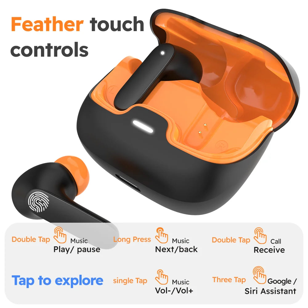 Bluetooth 5.4 TWS Wireless Bluetooth Earphones Ultra-low Latency