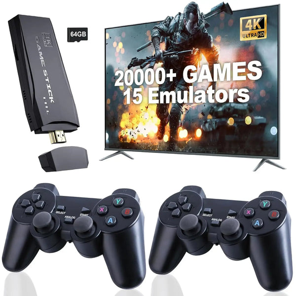 Wireless Retro Gaming Console,  Over 20,000 Games, 4K HDMI Output, and 2.4GHz