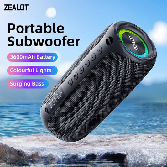 ZEALOT-MP2 Bluetooth Speaker,Ultra Portable, Up to 15H Playtime,IP65 Waterproof