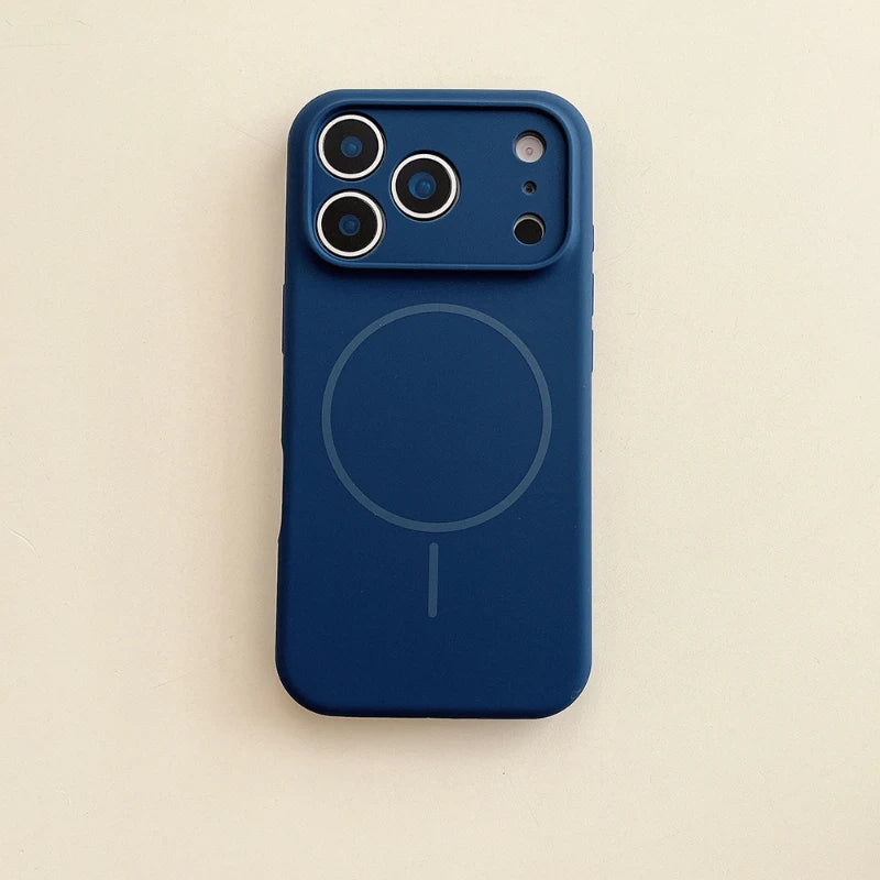 Magsafe Solid Color Silicone For iPhone 17 Pro Max/17/17 Pro Air Bumper Back Cover