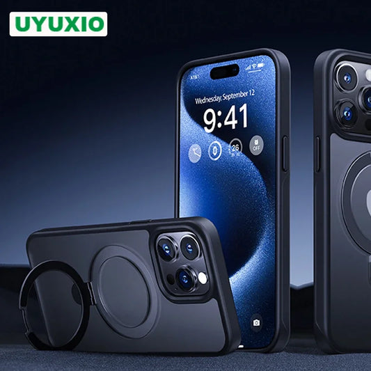 Matte Phone Case with Magnetic Ring Stand