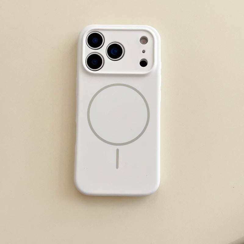 Magsafe Solid Color Silicone For iPhone 17 Pro Max/17/17 Pro Air Bumper Back Cover