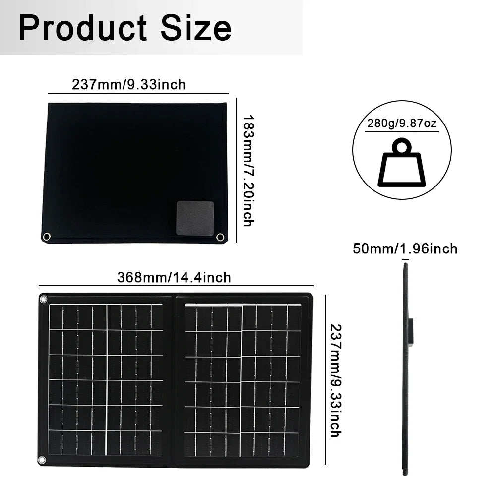 Practical Solar Panel Foldable Power Bank SOECOPO 40W Portable Charge