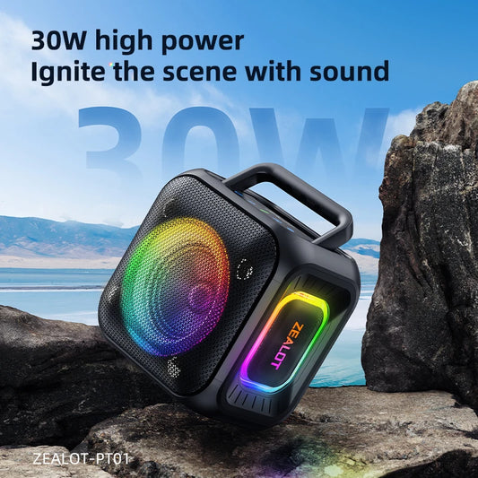 Portable Bluetooth Speaker,IPX6 Waterproof 360°10hrs Playtime