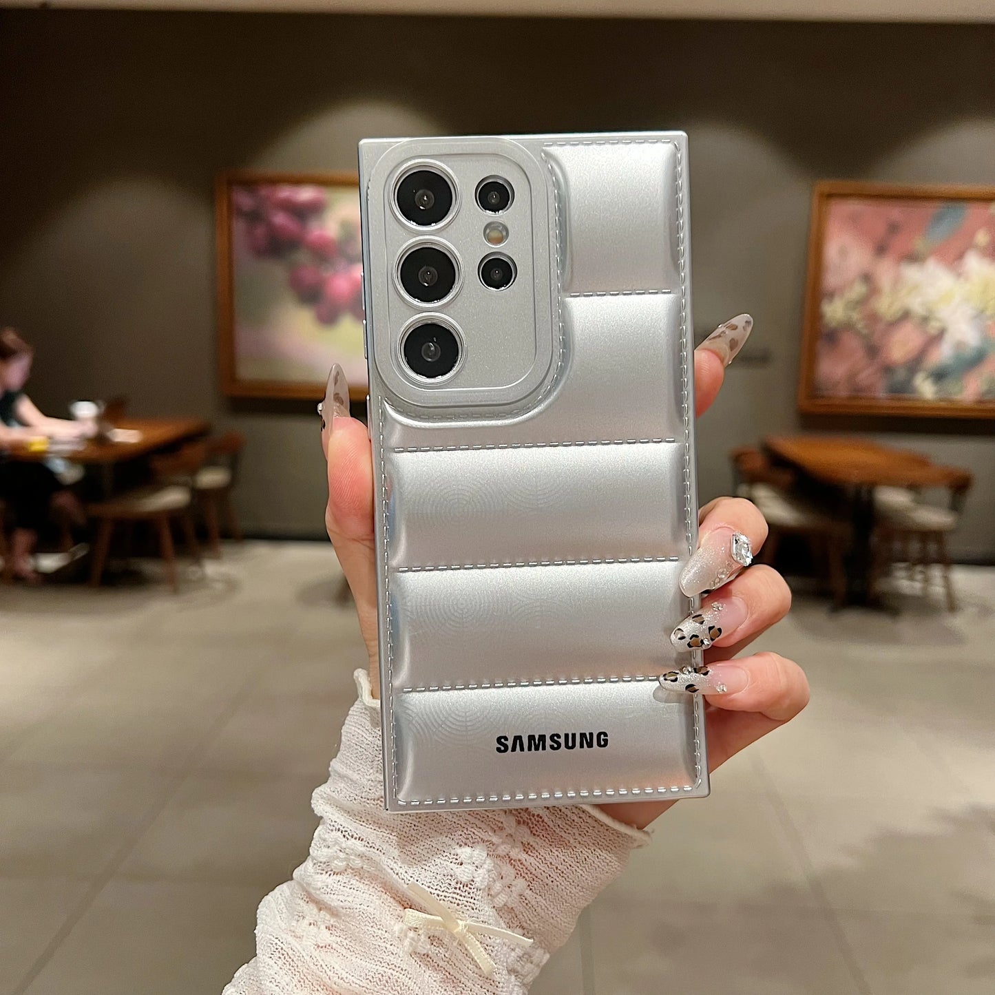 Wave Puffer Down Jacket Phone Case