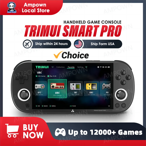 Trimui Smart Pro Handheld Game Console 4.96''IPS Screen Linux System