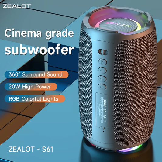 Bluetooth Speaker,with IPX6 Waterproof Protection and Outdoor Bass Sound