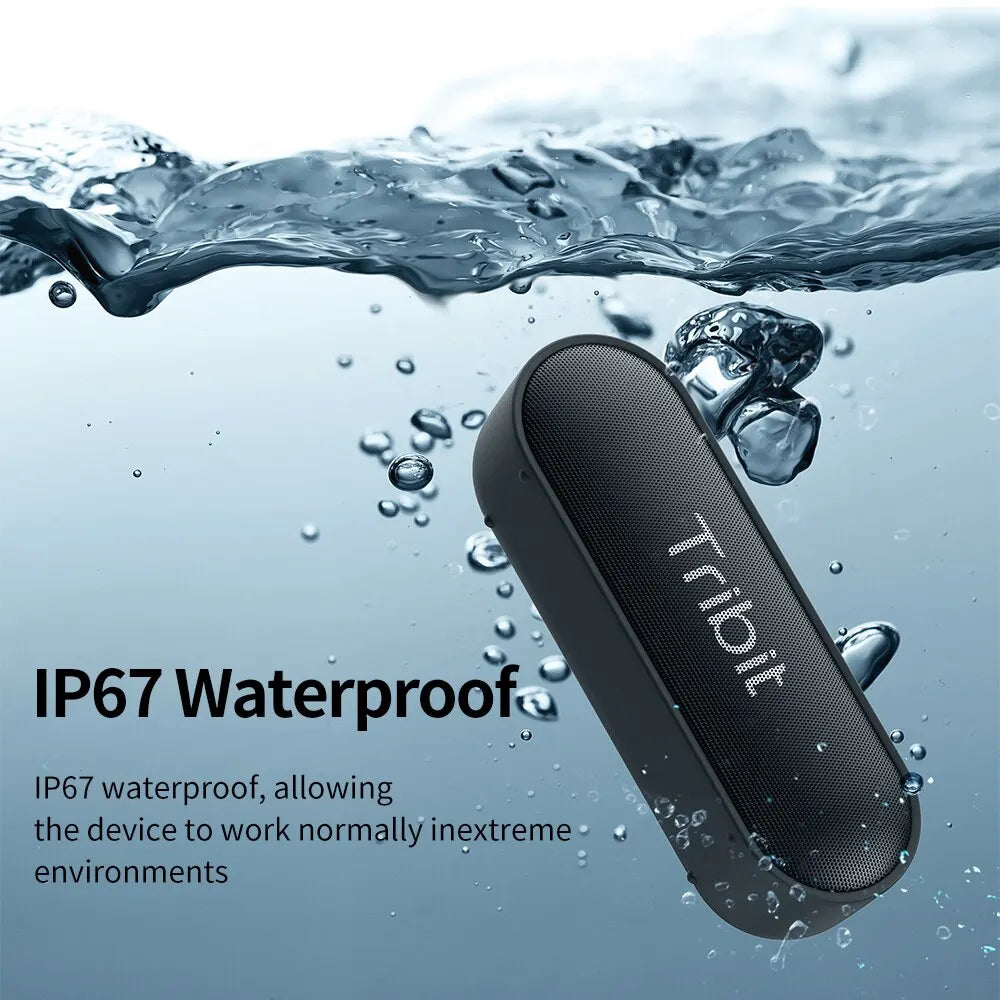 Tribit XSound Go Portable Bluetooth Speaker IPX7 Waterproof Better Bass 24-Hour Playtime