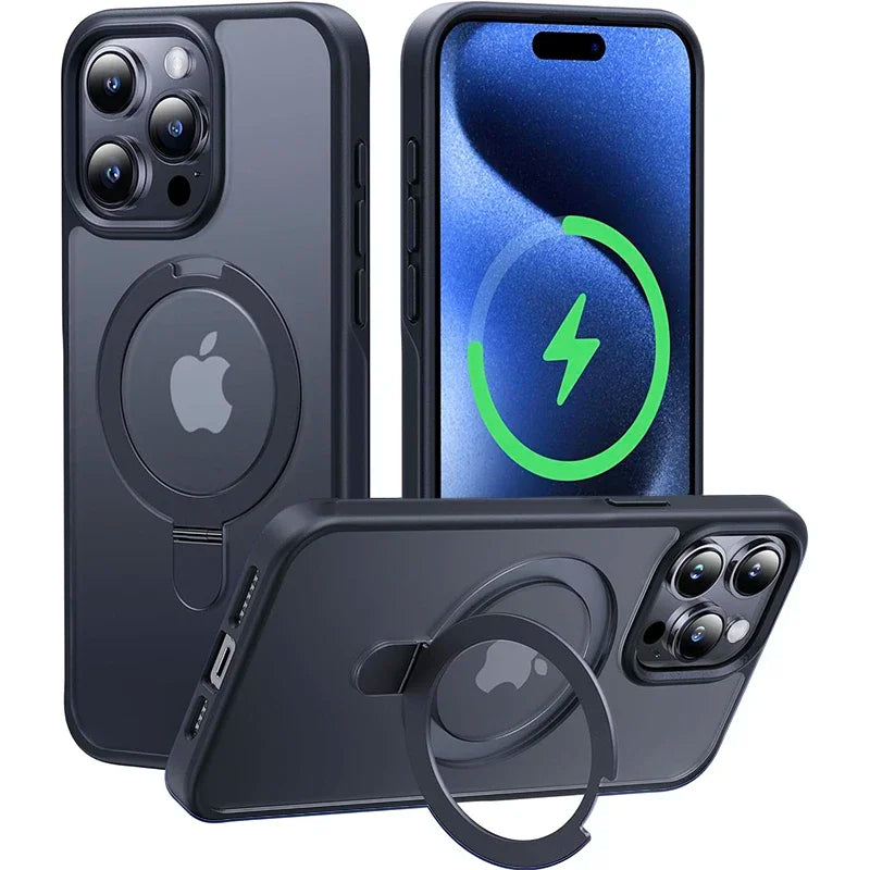 Matte Phone Case with Magnetic Ring Stand